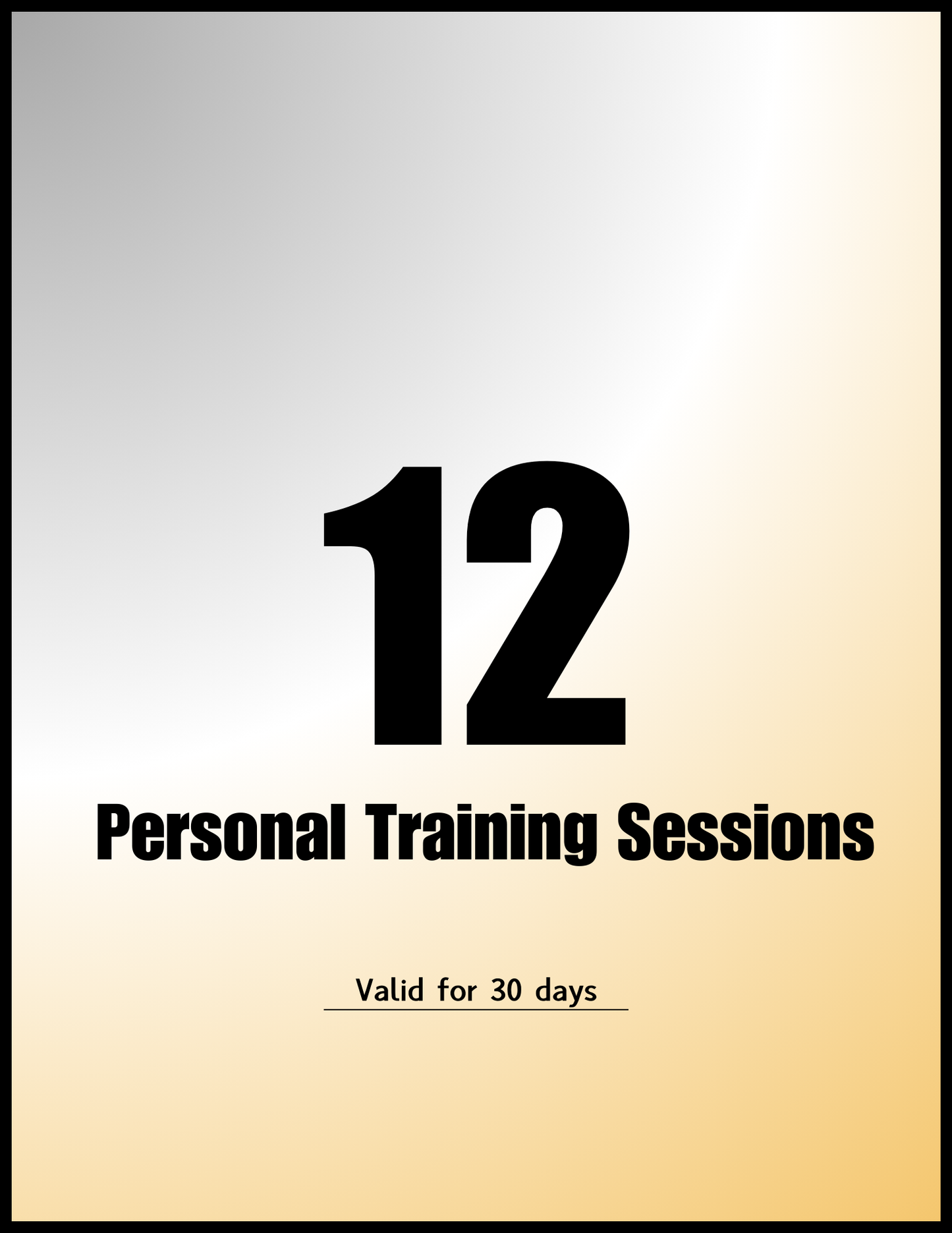 12 Personal Training Sessions